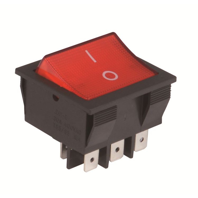 3 Row Feet 30A Rocker Switch